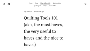 Joz Makes Quilts - Essential Quilting Supplies