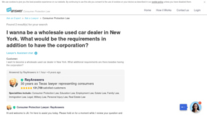 JustAnswer - Wholesale Used Car Dealer Guide