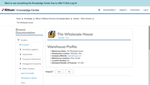 The Wholesale House - Warehouse Profile