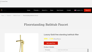 Kpaidafaucets - Luxury Gold Floorstanding Bathtub Faucet