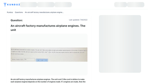 Kunduz - Airplane Engine Manufacturing