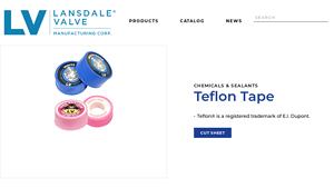 Lansdale Valve - Teflon Tape