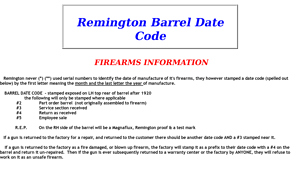 Remington - Manufacturing Date Code
