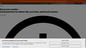 Thomson Reuters - Know-Your-Vendor Program