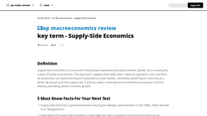 Fiveable - Supply-Side Economics Insights