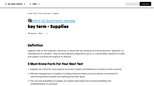 Fiveable - Essential Supplies Management