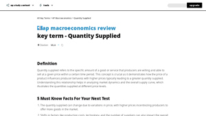Fiveable - Quantity Supplied Explained