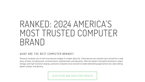 America’s Most Trusted® Computer Brands - 2024 Rankings