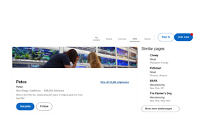LinkedIn - Pet Supplies and Services