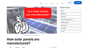 LinkedIn - Solar PV Modules