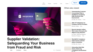 Supplier Validation - Essential Procedures
