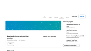 Benjamin International Inc - Design & Manufacture
