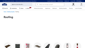 Lowe's - Roofing Materials