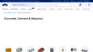 Lowe's - Concrete, Cement & Masonry Products