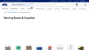 Lowe's - Moving Boxes & Supplies