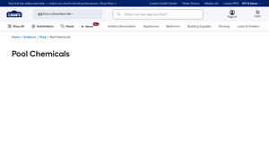 Lowe's - Pool Chemicals & Supplies