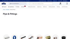 Lowe's - Pipe & Fittings