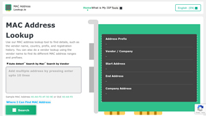 MAC Address Lookup - Vendor & Registration Details Tool