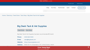 Big Dee’s Tack & Vet Supplies - Equine Health Products