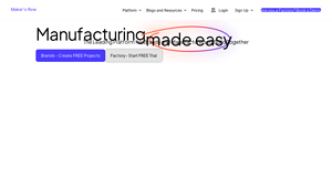 Maker's Row - Connecting Brands with Manufacturers