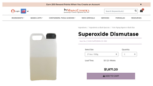 Making Cosmetics - Superoxide Dismutase DISMUTIN® PF