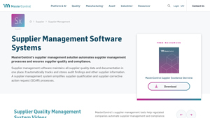 MasterControl - Supplier Management Software