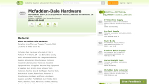 McFadden-Dale Hardware - Fasteners & Supplies