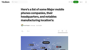 Tech Giants - Headquarters & Manufacturing Locations
