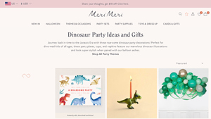Merimeri - Dinosaur Party Supplies