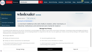 Merriam-Webster - Wholesaler Definition