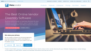 MetaLocator - Online Vendor Directory Software