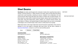 Metals Depot® - Steel Beams