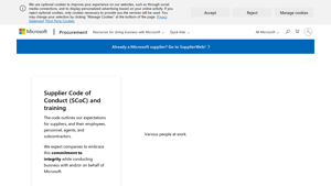 Microsoft - Supplier Code of Conduct