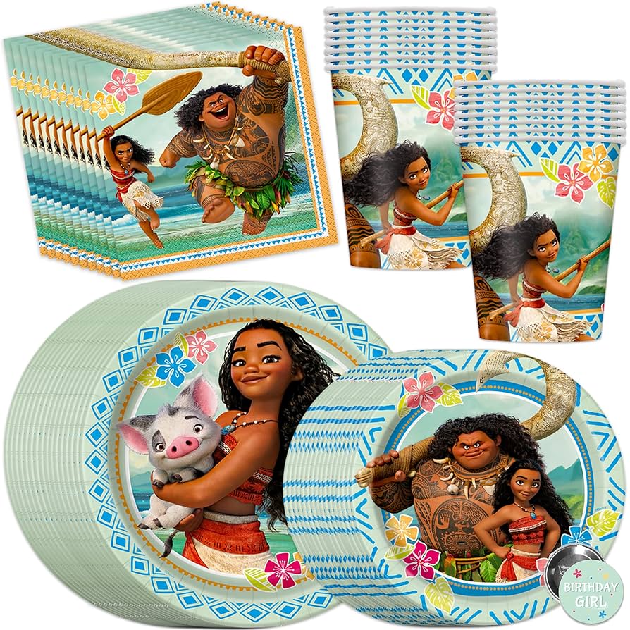 A stock image illustrating moana party supplies concepts