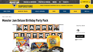 Monster Jam - Deluxe Birthday Party Pack