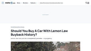 Motor1 - Lemon Law Vehicles
