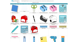 My Cute Graphics - School Supplies Clip Art