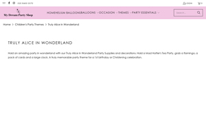 My Dream Party Shop - Alice in Wonderland Supplies