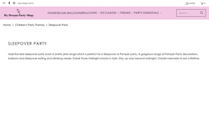 Mydream Party Shop - Sleepover Party Decorations