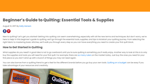 National Quilters Circle - Essential Quilting Tools