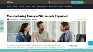 NetSuite - Financial Management Suite for Manufacturing