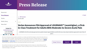 JOURNAVX™ - First-in-Class Pain Signal Inhibitor