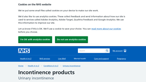 NHS - Urinary Incontinence Products
