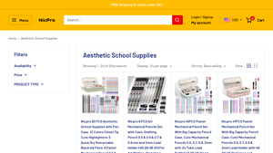 Nicpro - Aesthetic School Supplies Collection