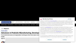 Nutraceuticals World - Probiotic Manufacturing Insights