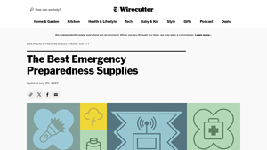 NY Times - Best Emergency Preparedness Supplies