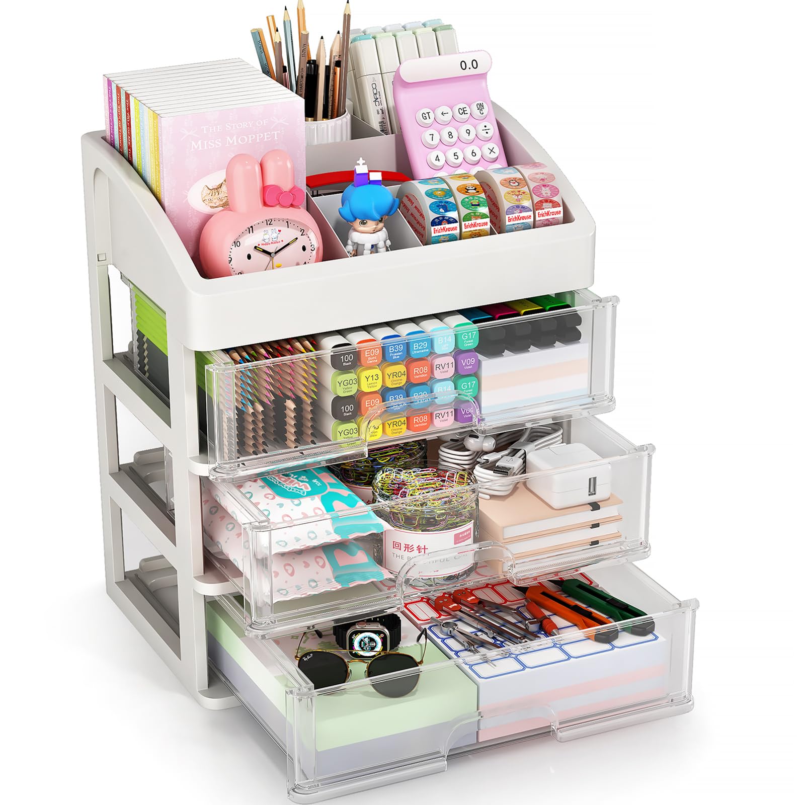 A stock image illustrating office organization supplies concepts