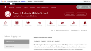 OJRS - 7th Grade Supply Essentials