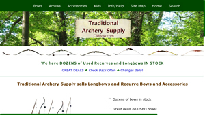 Traditional Archery Supply - Longbows & Recurve Bows