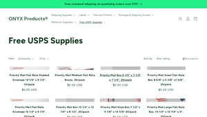 Onyx Products - Free USPS Shipping Supplies
